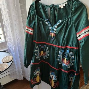 Let Me Be Embroidered Tunic Dress ; Anthropologie